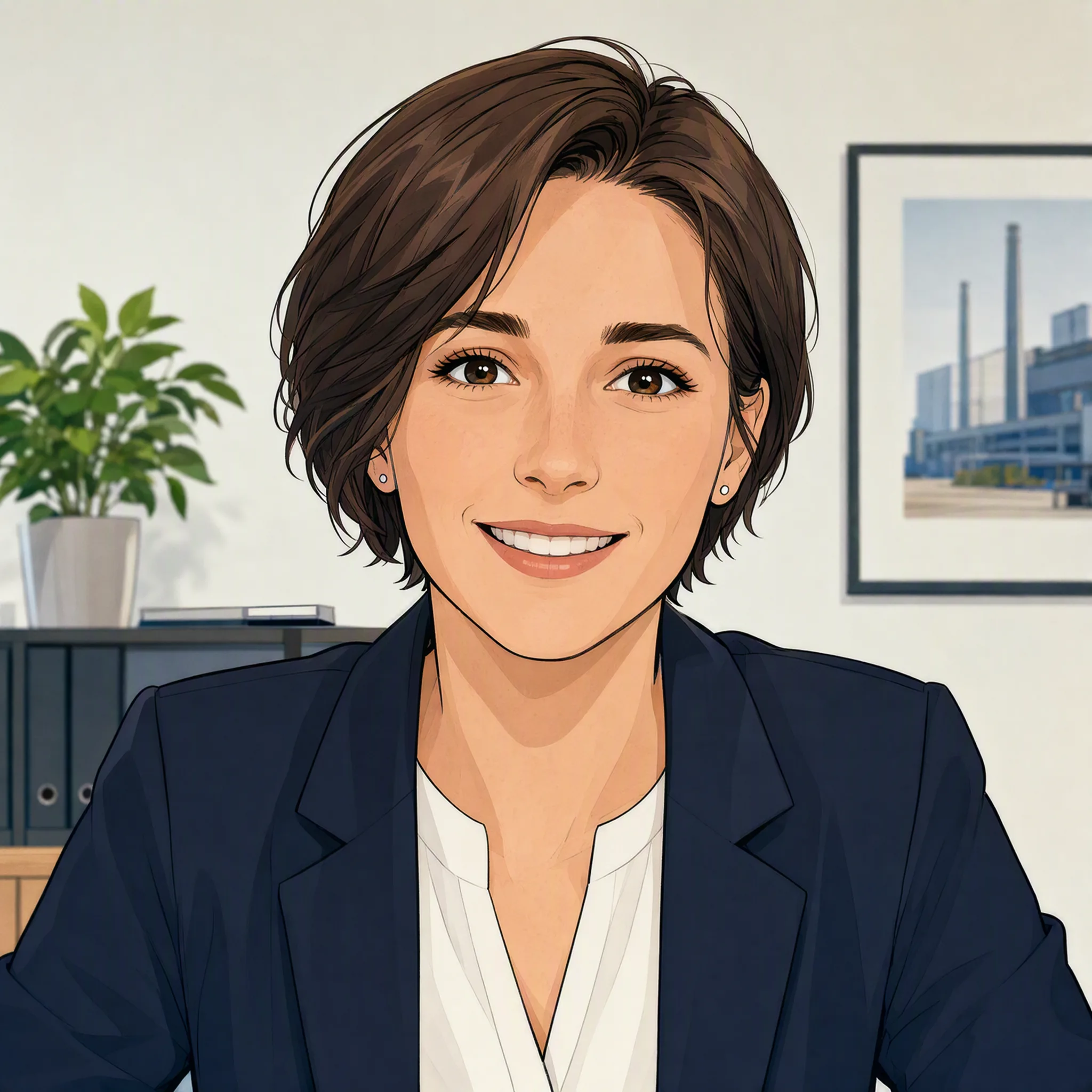 Projektverantwortliche, Pharmaunternehmen, Portraitzeichnung